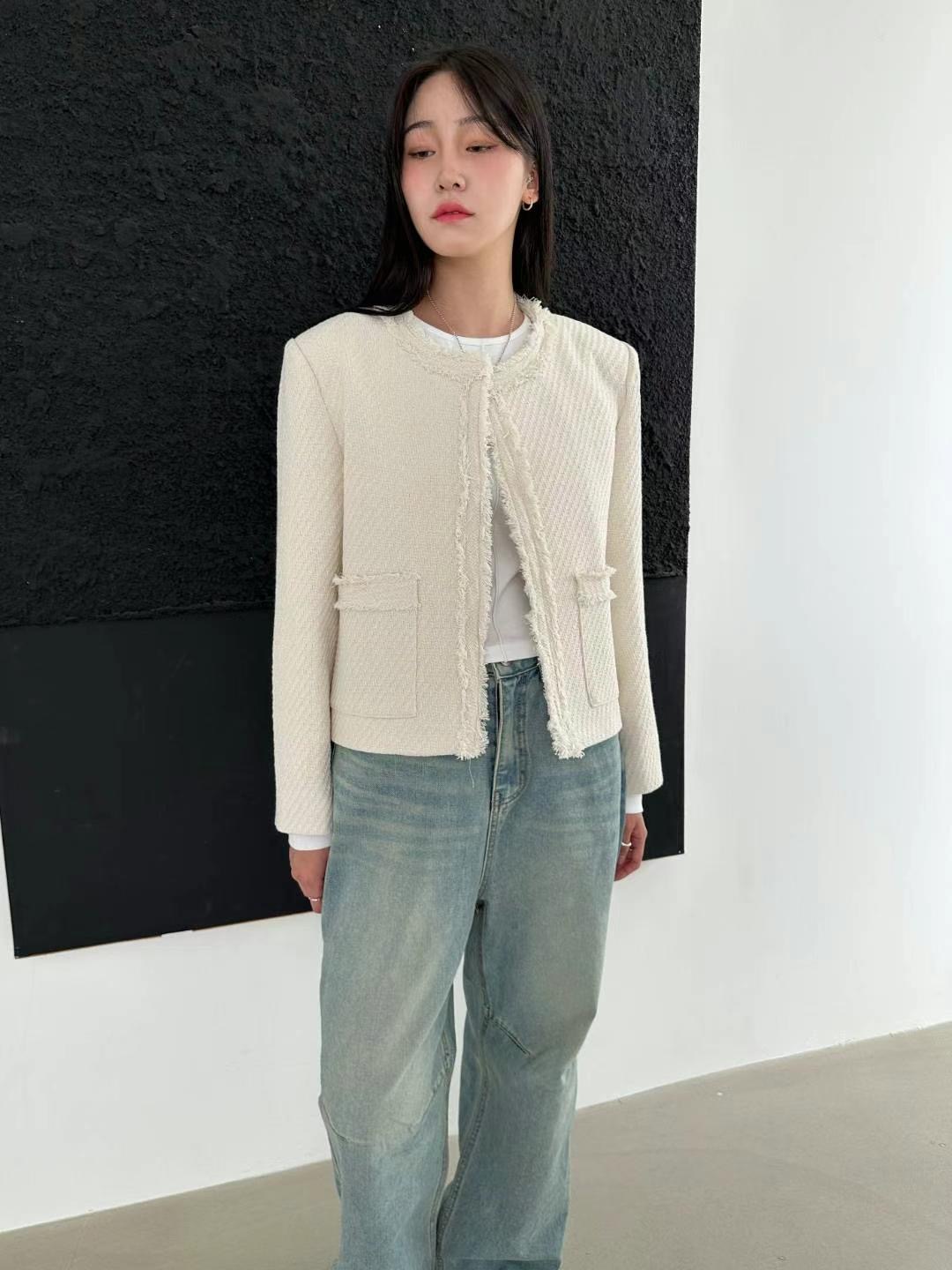 REGULAR直郵韓國代購㊣女裝新款推薦25春夏熱賣時尚夾克粗花呢REGULAR夾克