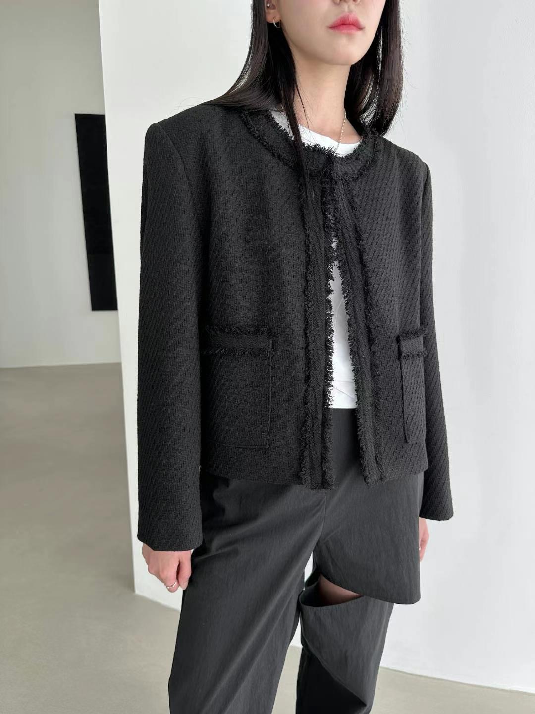 REGULAR直郵韓國代購㊣女裝新款推薦25春夏熱賣時尚夾克粗花呢REGULAR夾克圖色2