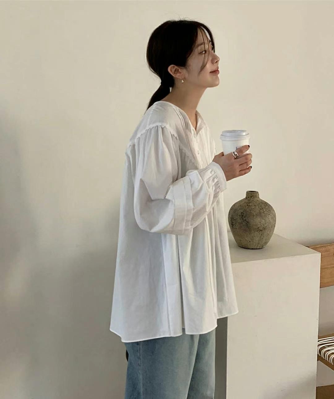 REGULAR韓國直郵㊣東大門實拍女裝新款25春夏人氣襯衫蕾絲衫REGULAR襯衫/蕾絲衫