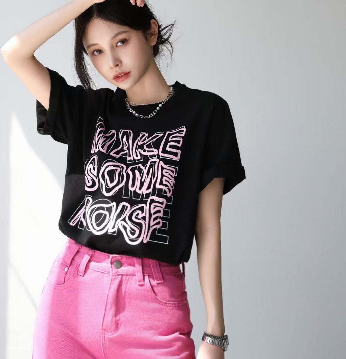 AMIABLE韓國直郵㊣女裝新品人氣時尚休閑25春夏推薦熱賣T恤AMIABLET恤圖色3