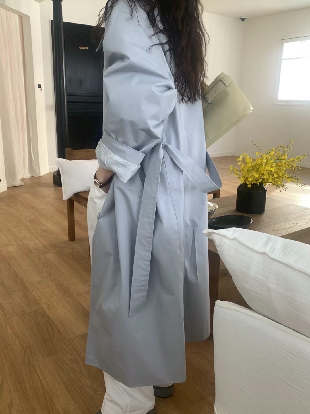 BABER直郵韓國代購㊣女裝新品25春夏休閑推薦時尚人氣長款風衣BABER長款風衣