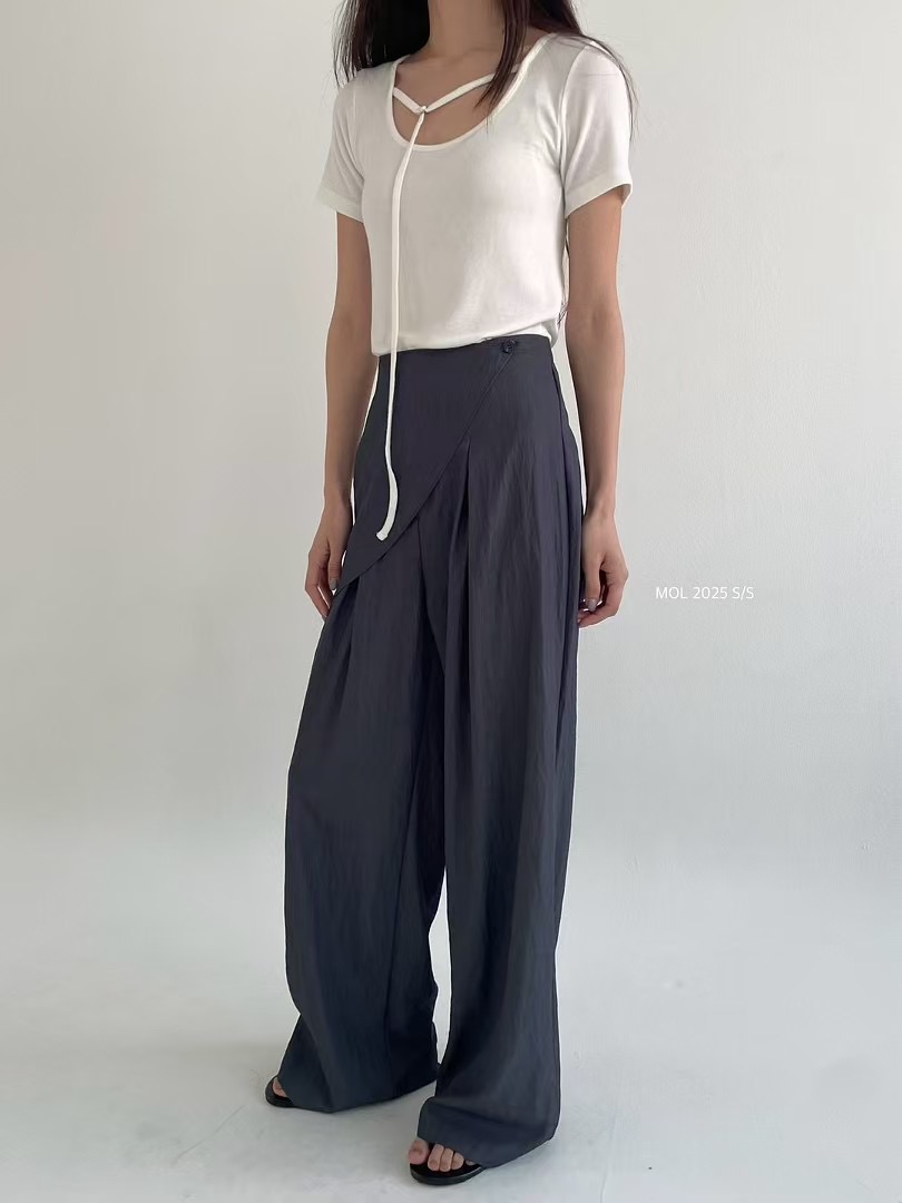 MOL韓國直郵㊣東大門實拍女裝新品熱賣推薦25春夏人氣休閑褲MOL休閑褲