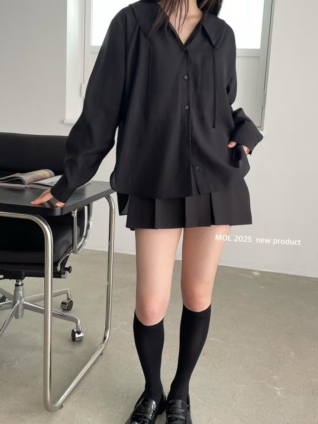 MOL直郵韓國代購㊣女裝新品人氣時尚熱賣休閑25春夏襯衫蕾絲衫MOL襯衫/蕾絲衫