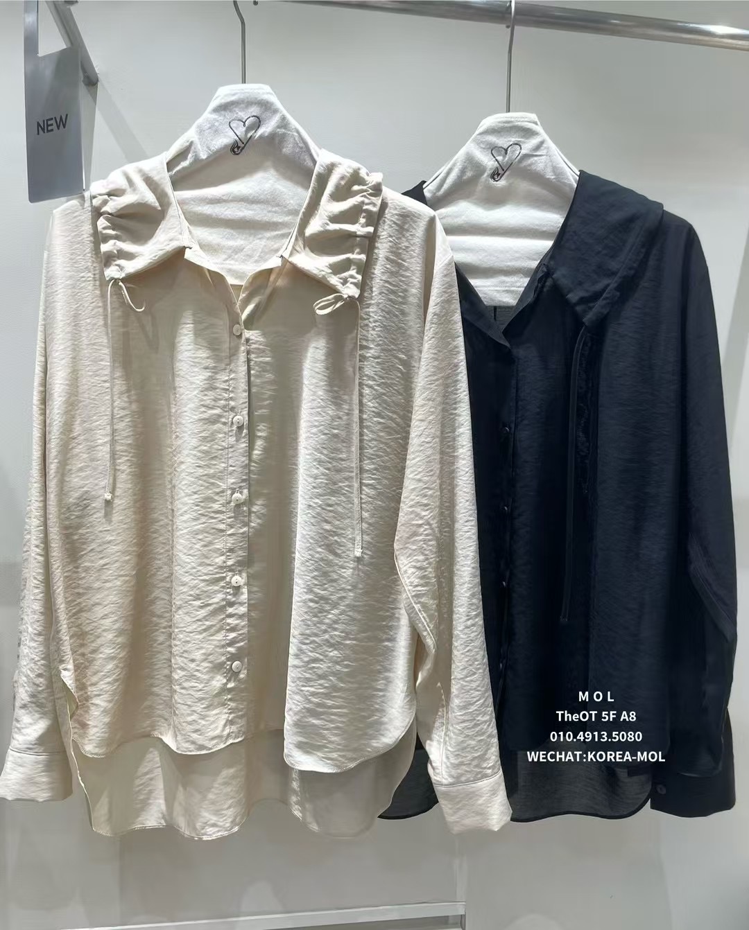 MOL直郵韓國代購㊣女裝新品人氣時尚熱賣休閑25春夏襯衫蕾絲衫MOL襯衫/蕾絲衫