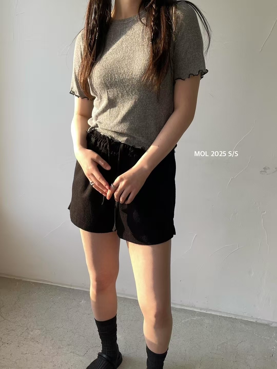 MOL直郵韓國代購㊣女裝新品熱賣時尚25春夏休閑人氣推薦短褲MOL短褲