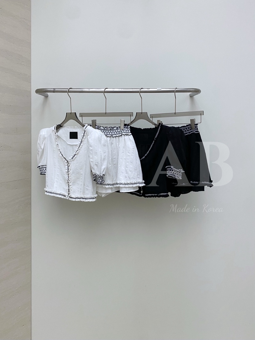 AB韓國直郵㊣東大門實拍女裝新款25春夏休閑人氣襯衫蕾絲衫AB襯衫/蕾絲衫