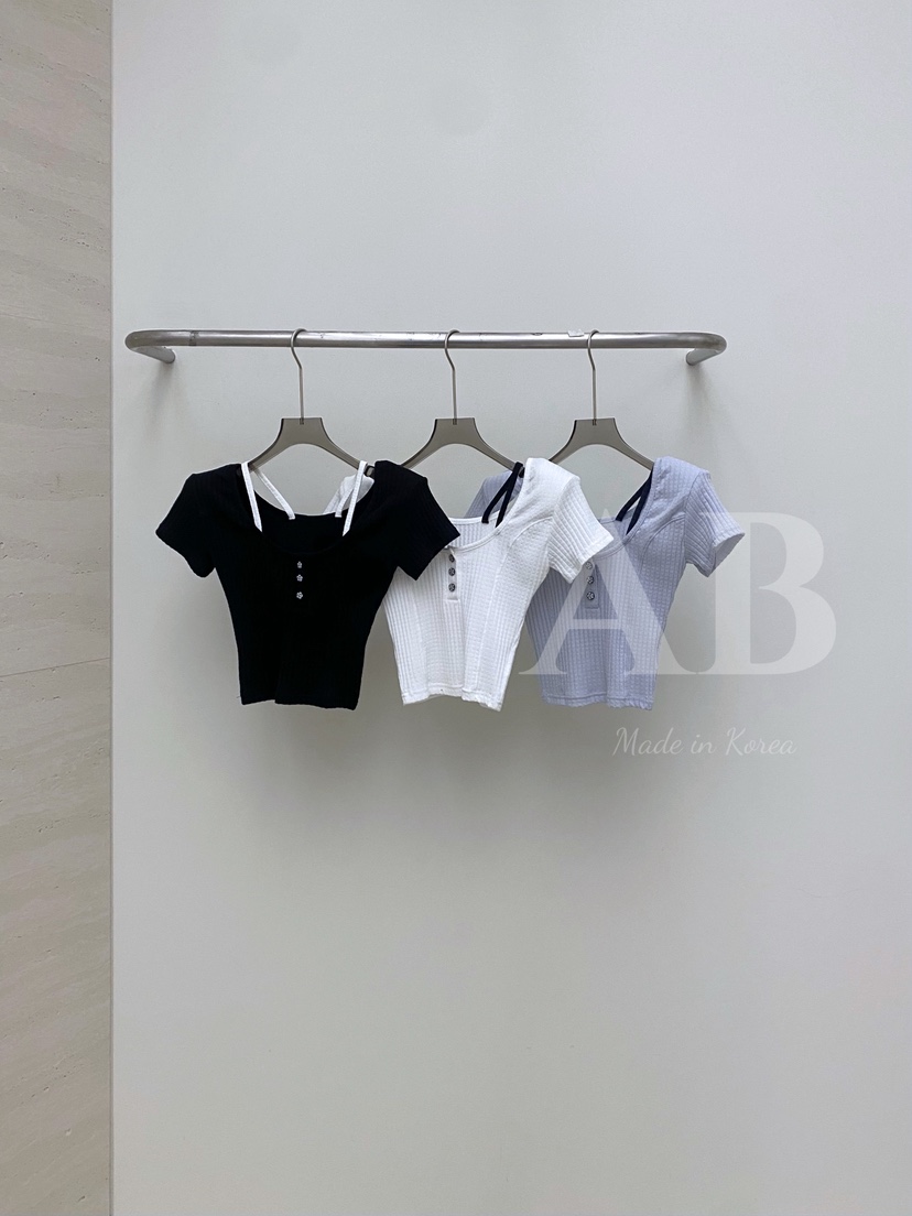AB韓國㊣直郵東大門代購女裝新品時尚推薦25春夏人氣休閑T恤ABT恤