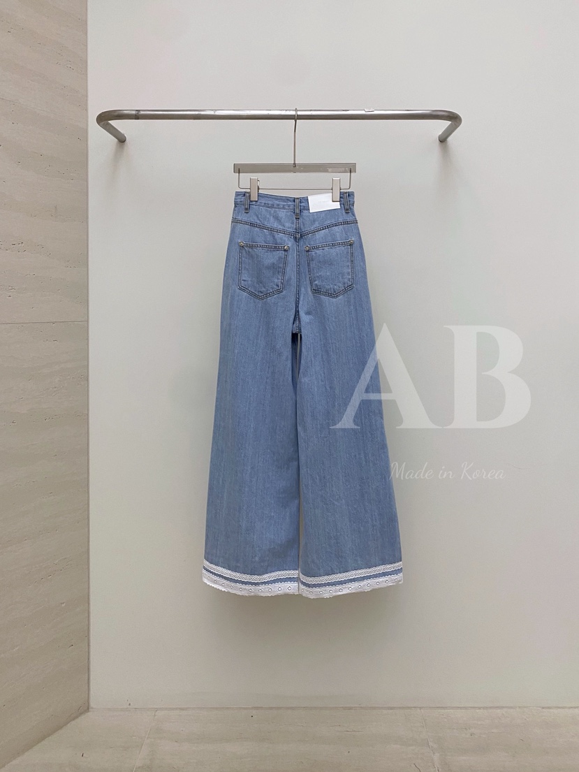 AB韓國㊣直郵東大門代購女裝新品熱賣時尚25春夏人氣牛仔褲AB牛仔褲