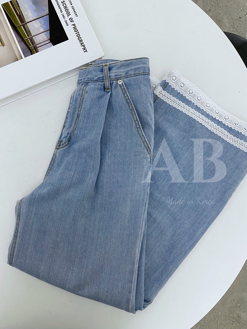AB韓國㊣直郵東大門代購女裝新品熱賣時尚25春夏人氣牛仔褲AB牛仔褲