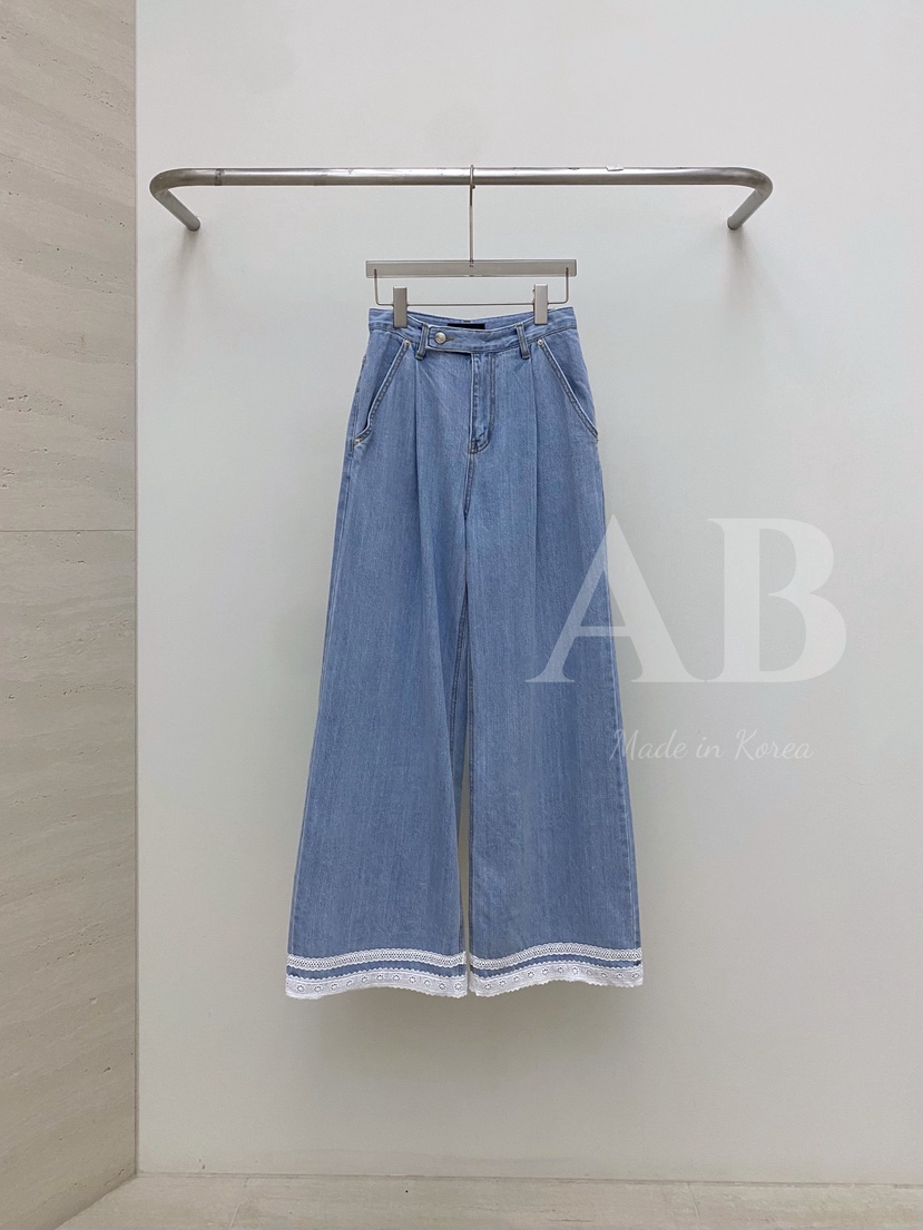 AB韓國㊣直郵東大門代購女裝新品熱賣時尚25春夏人氣牛仔褲AB牛仔褲