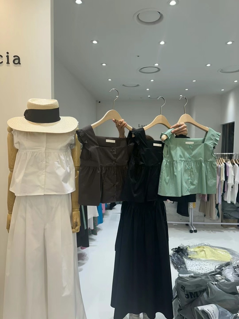 LUCIA韓國㊣直郵東大門代購女裝新款休閑人氣時尚襯衫蕾絲衫LUCIA襯衫/蕾絲衫
