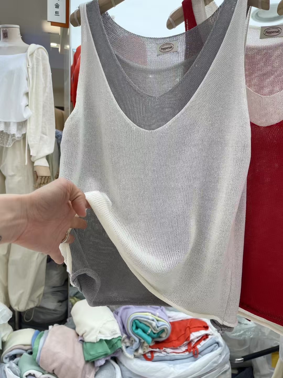 PEPPER 페페直郵韓國代購㊣女裝新品25春夏推薦吊帶背心雙層PEPPER-OT吊帶/背心