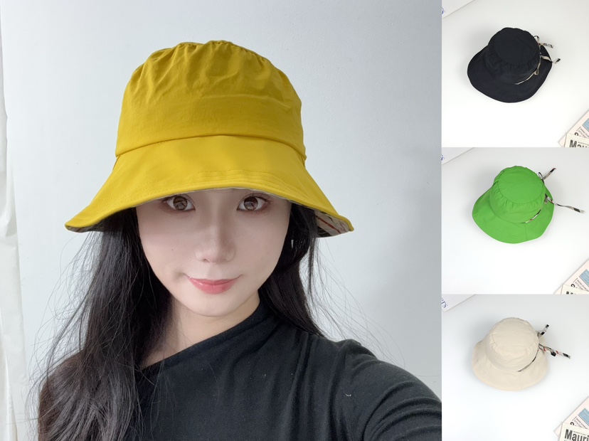 THE HAT-P直郵韓國代購㊣女裝新品人氣時尚休閑帽子格紋雙面THE HAT帽子