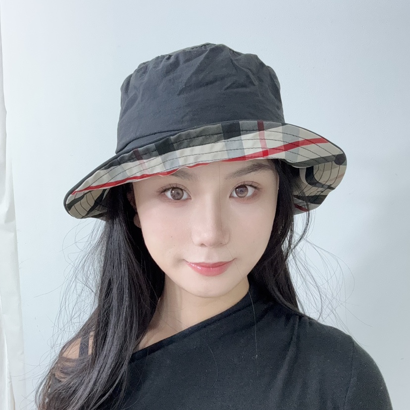 THE HAT-P直郵韓國代購㊣女裝新品人氣時尚休閑帽子格紋雙面THE HAT帽子