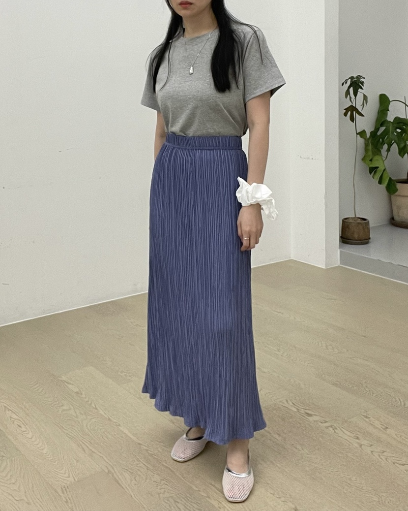 ALLVIBE韓國直郵㊣女裝新款25春夏推薦人氣熱賣休閑長裙褶皺ALLVIBE長裙