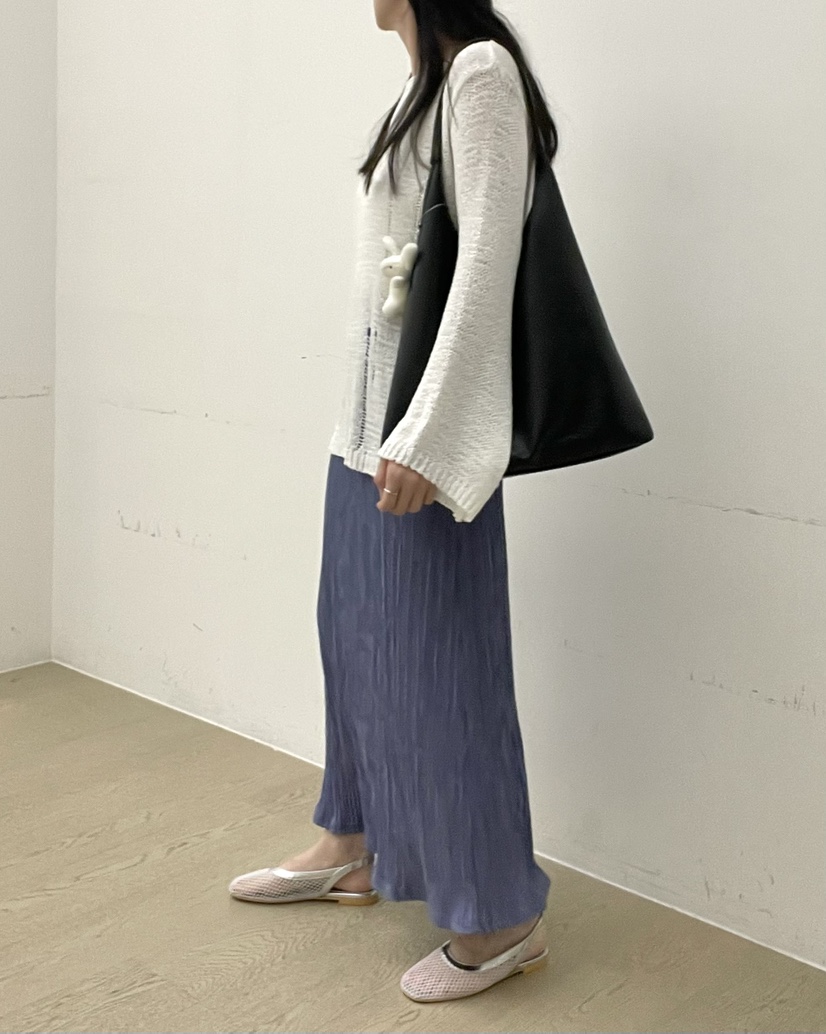 ALLVIBE韓國直郵㊣女裝新款25春夏推薦人氣熱賣休閑長裙褶皺ALLVIBE長裙
