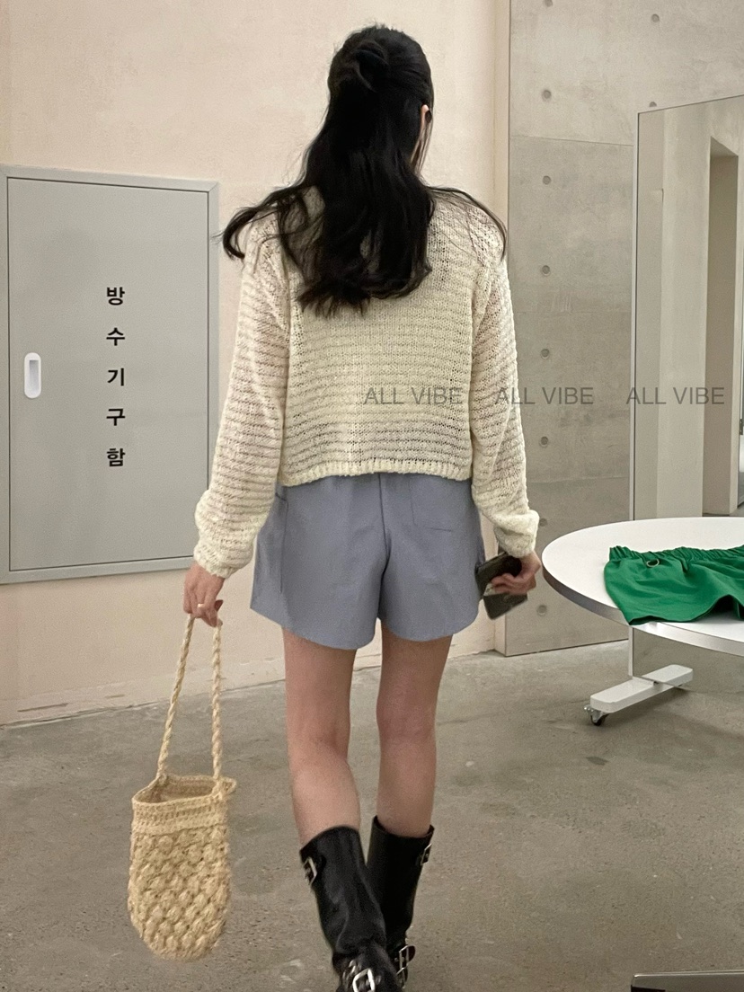 ALLVIBE直郵韓國代購㊣女裝新品休閑熱賣人氣25春夏時尚針織衫ALLVIBE針織衫