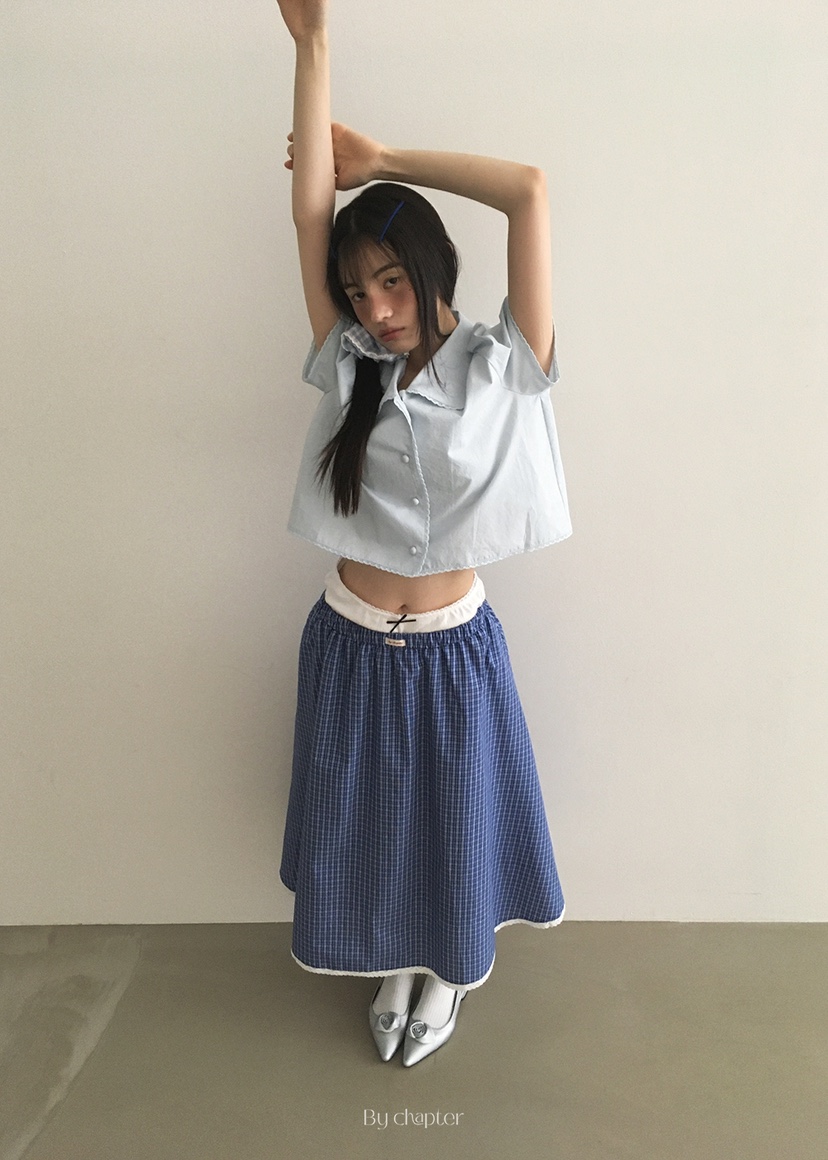 BY CHAPTER韓國直郵㊣東大門實拍女裝新款休閑熱賣長裙綁帶BY Chapter長裙