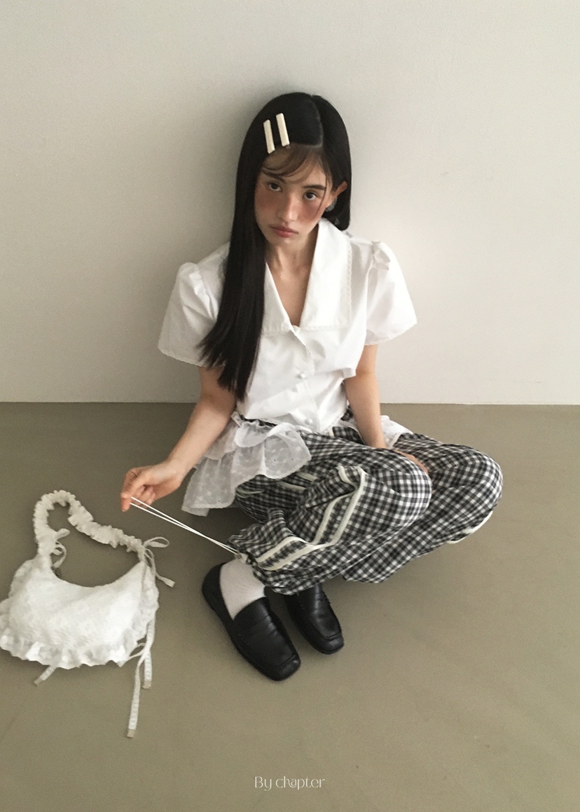 BY CHAPTER韓國㊣直郵東大門代購女裝新品人氣推薦襯衫蕾絲衫Chapter襯衫/蕾絲衫