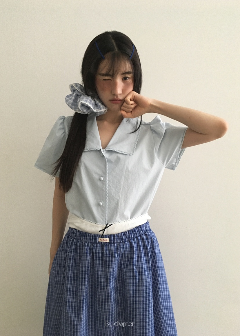 BY CHAPTER韓國㊣直郵東大門代購女裝新品人氣推薦襯衫蕾絲衫Chapter襯衫/蕾絲衫