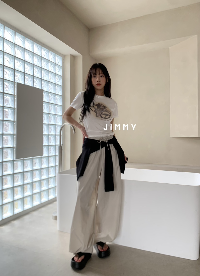 JIMMY韓國直郵㊣東大門實拍女裝新品熱賣休閑時尚人氣休閑褲JIMMY/REMAKE休閑褲