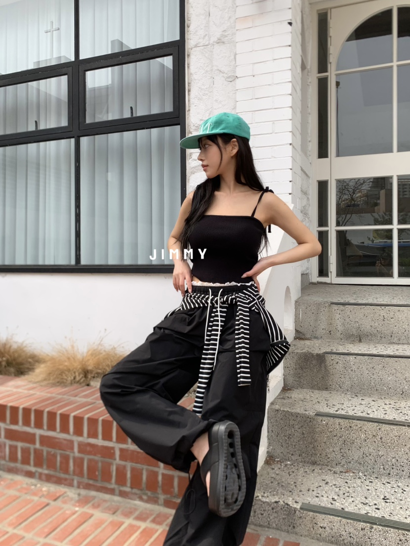 JIMMY韓國直郵㊣東大門實拍女裝新品熱賣休閑時尚人氣休閑褲JIMMY/REMAKE休閑褲