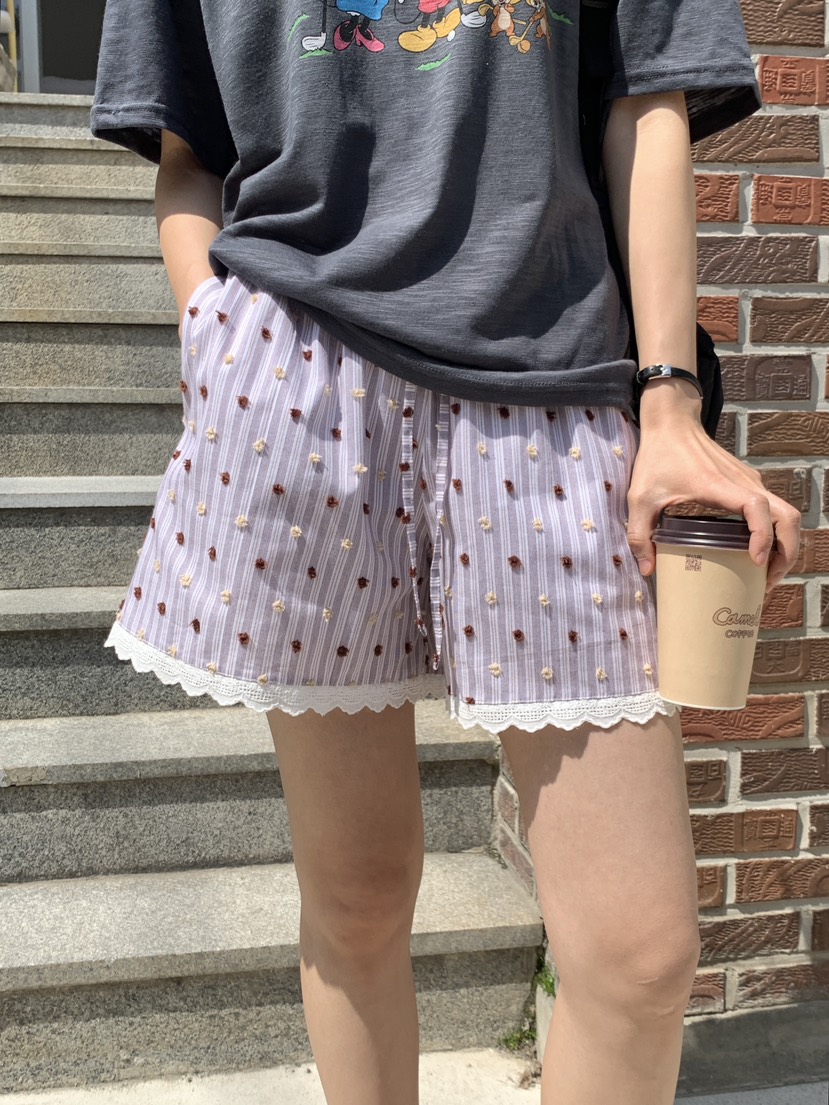 PARSLEY韓國直郵㊣女裝新品時尚人氣熱賣休閑推薦25春夏短褲蕾絲Daze短褲