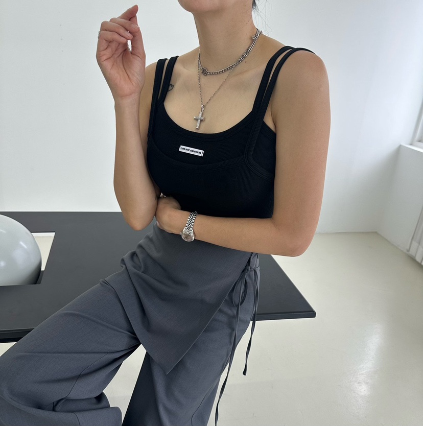MABEL-Q韓國直郵㊣女裝新款時尚熱賣25春夏推薦人氣吊帶背心SOUIT by mabel-Q吊帶/背心
