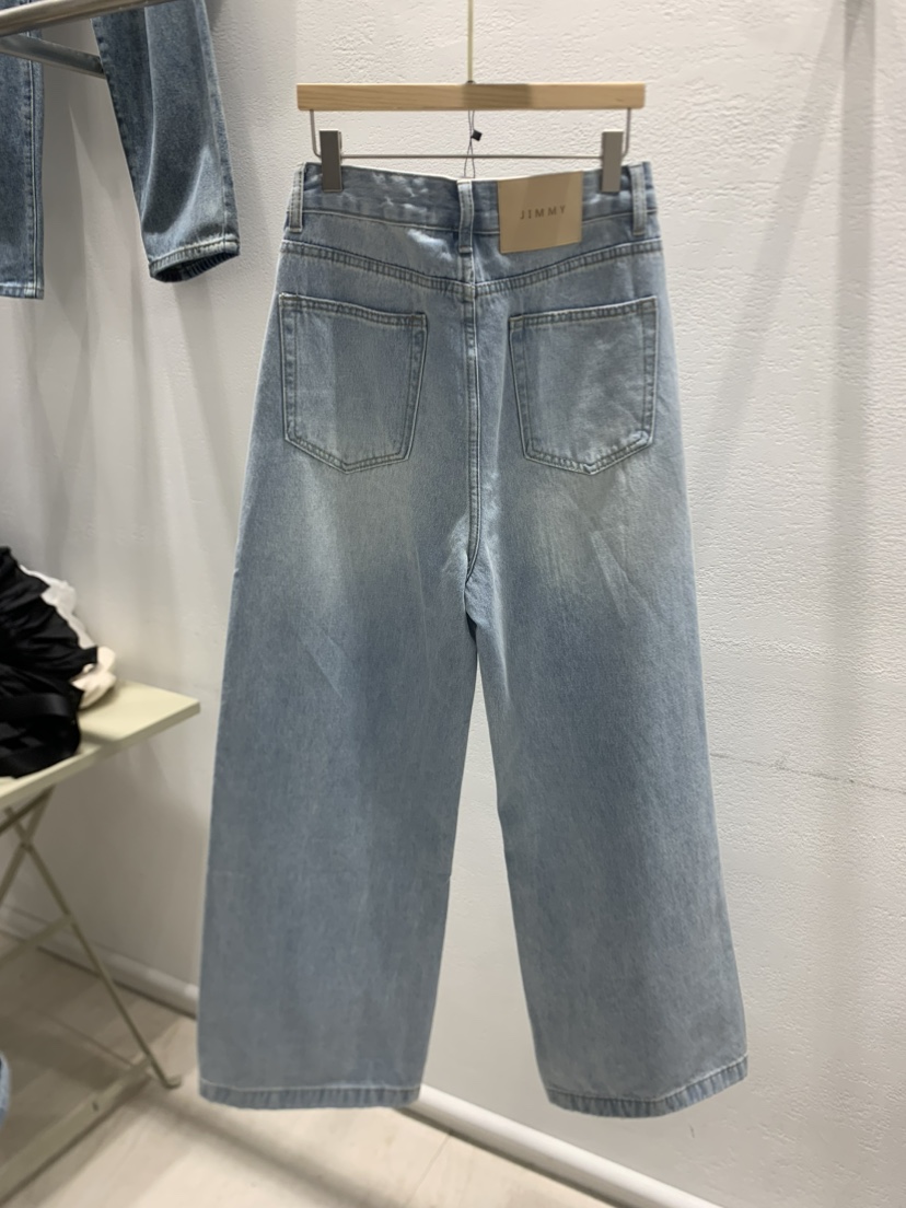 JIMMY韓國㊣直郵東大門代購女裝新款人氣時尚熱賣休閑牛仔褲JIMMY/REMAKE牛仔褲
