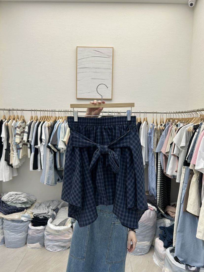 MILK TEA直郵韓國代購㊣女裝新款時尚熱賣休閑推薦25春夏短裙MILK TEA短裙圖色2