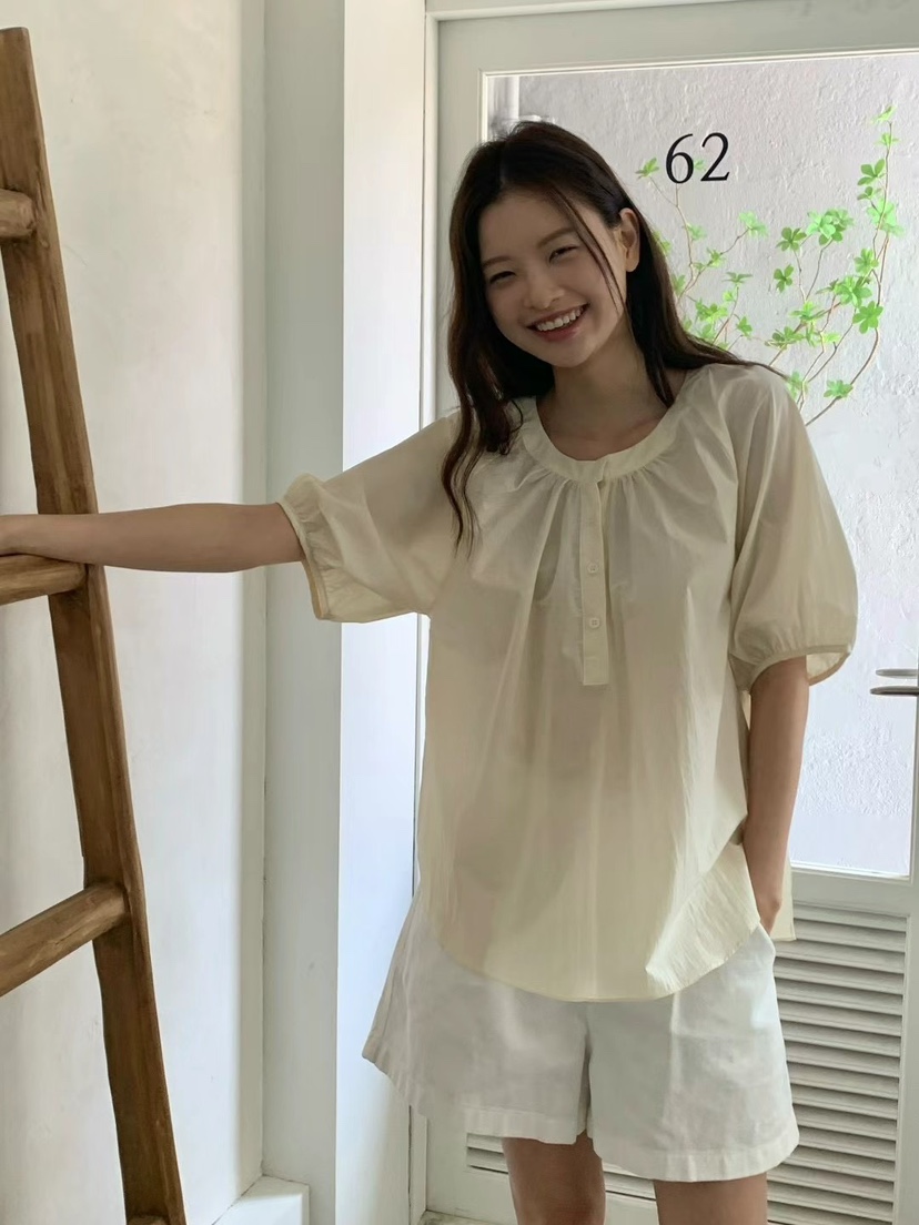 ANOU韓國直郵㊣東大門實拍女裝新款休閑熱賣時尚襯衫蕾絲衫ANOU襯衫/蕾絲衫