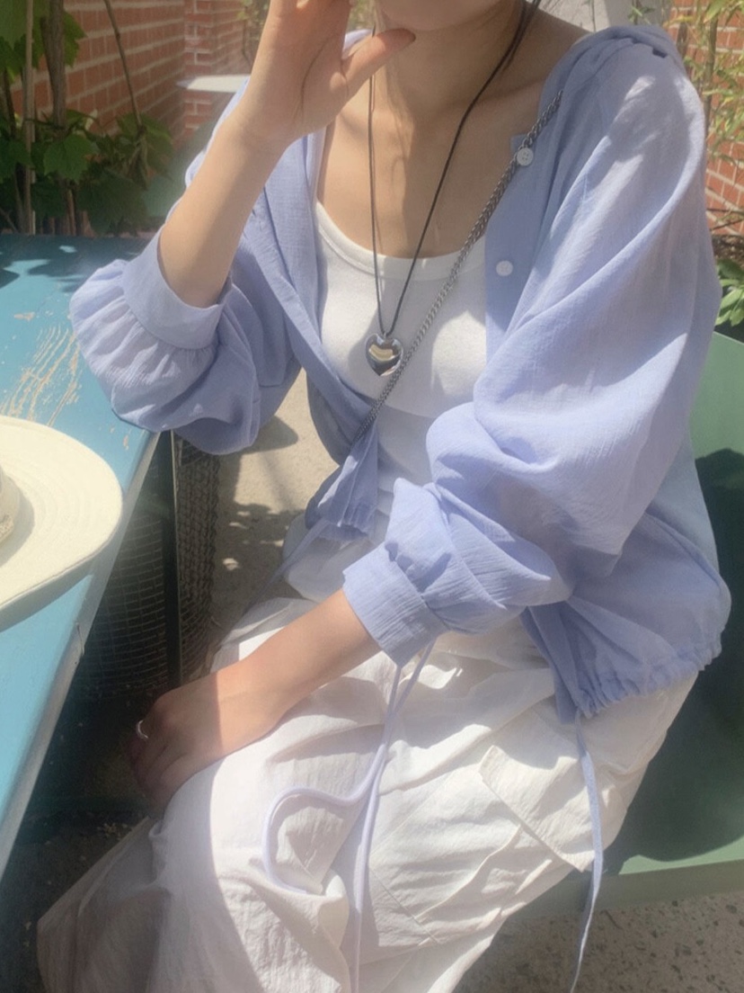 WOOD韓國直郵㊣女裝新款推薦人氣熱賣時尚襯衫蕾絲衫連帽衫WOOD襯衫/蕾絲衫