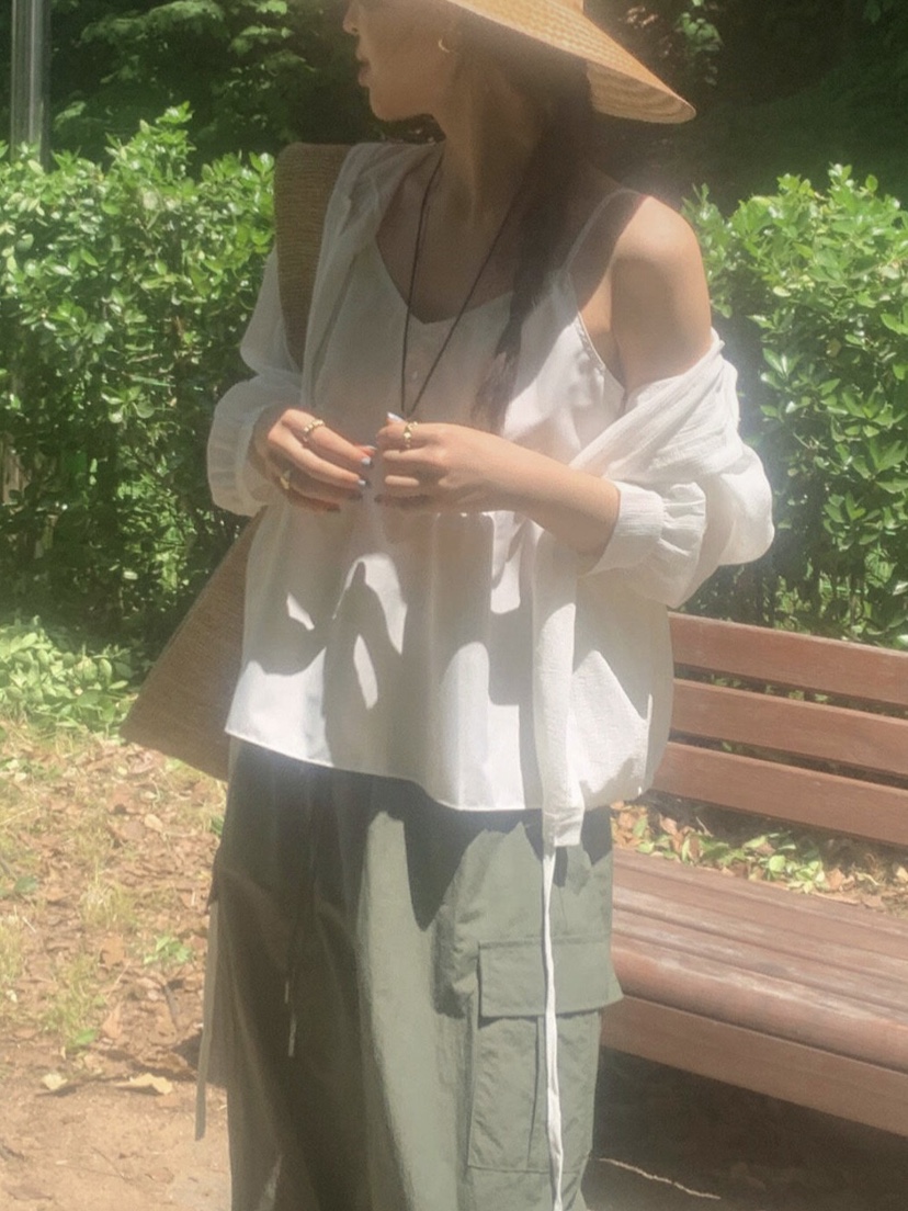 WOOD韓國直郵㊣女裝新款推薦人氣熱賣時尚襯衫蕾絲衫連帽衫WOOD襯衫/蕾絲衫