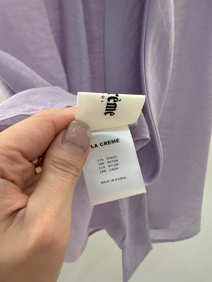 LA CREME韓國直郵㊣東大門實拍女裝新款時尚襯衫蕾絲衫透明LA CREME襯衫/蕾絲衫