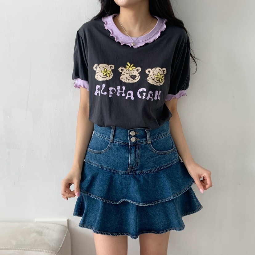 LOVABLE韓國㊣直郵東大門代購女裝新品人氣休閑熱賣25春夏T恤LOVABLET恤