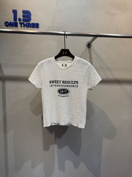 1.3韓國㊣直郵東大門代購女裝新款休閑熱賣25春夏時尚人氣T恤1.3T恤圖色1