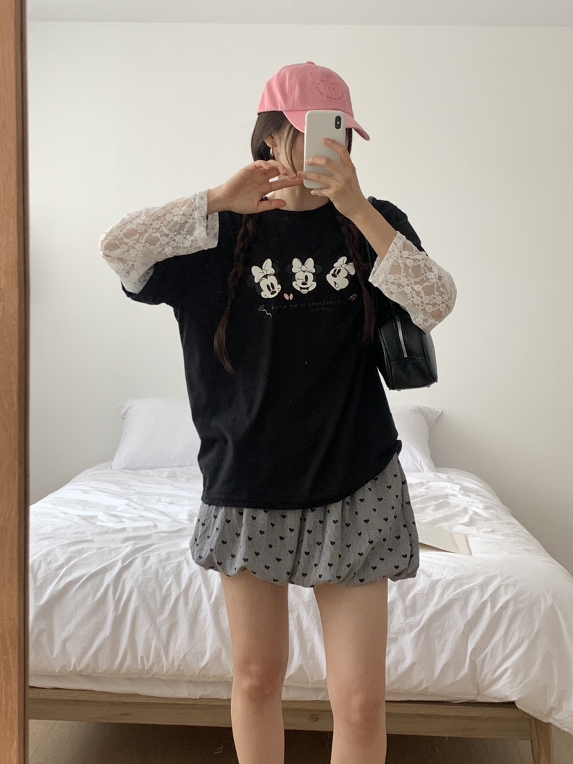 PARSLEY直郵韓國代購㊣女裝新品人氣推薦時尚休閑長袖T恤蕾絲Daze長袖T恤