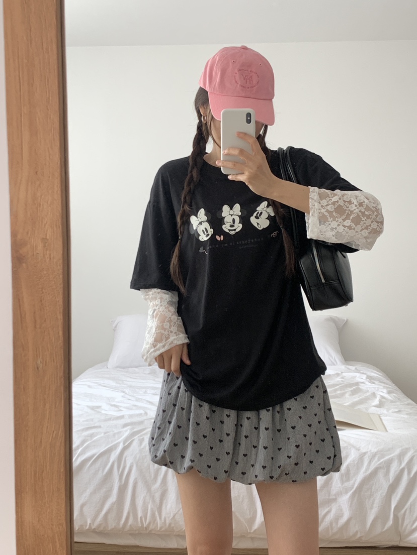 PARSLEY直郵韓國代購㊣女裝新品人氣推薦時尚休閑長袖T恤蕾絲Daze長袖T恤