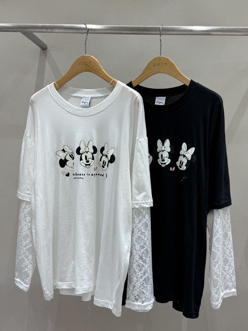 PARSLEY直郵韓國代購㊣女裝新品人氣推薦時尚休閑長袖T恤蕾絲Daze長袖T恤
