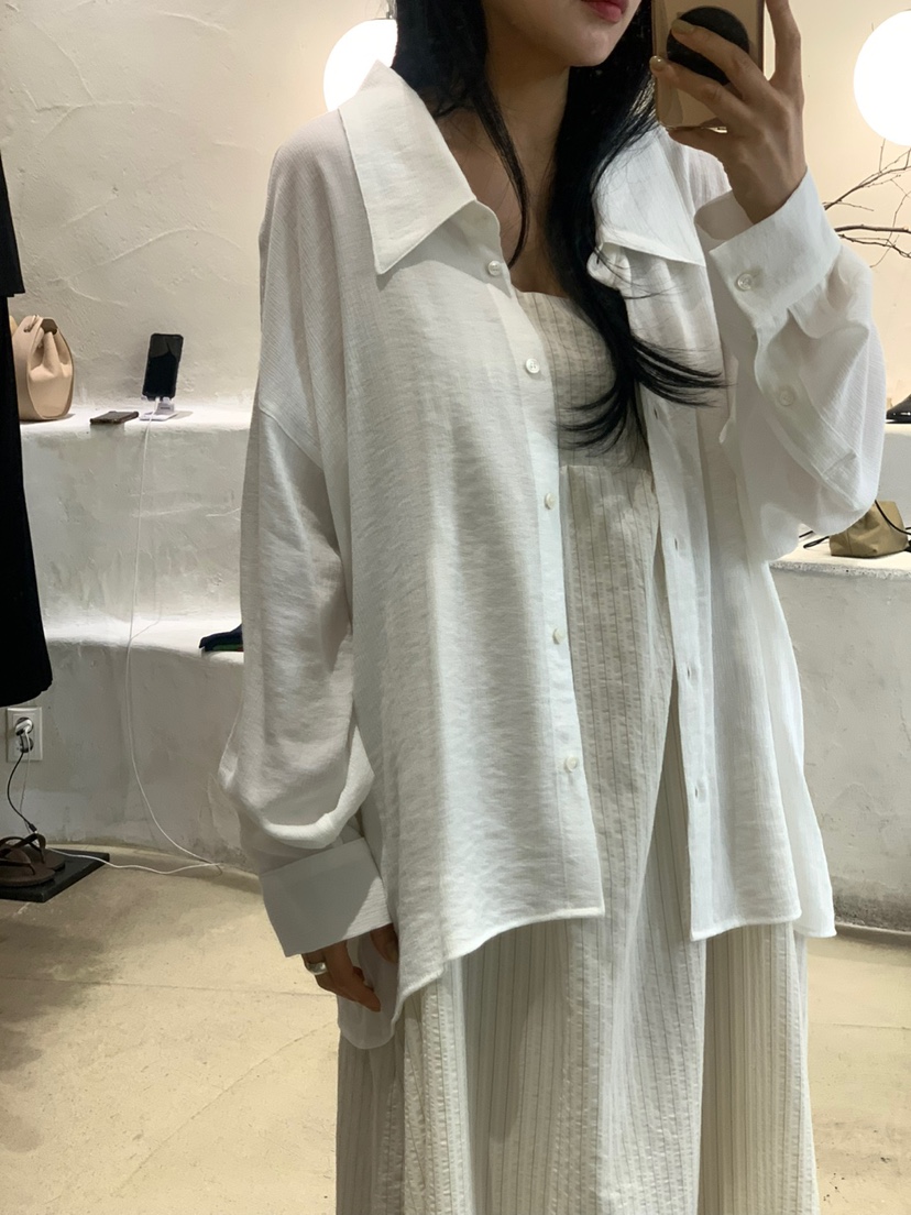MILUI韓國直郵㊣東大門實拍女裝新款時尚熱賣25春夏襯衫蕾絲衫MILUI襯衫/蕾絲衫