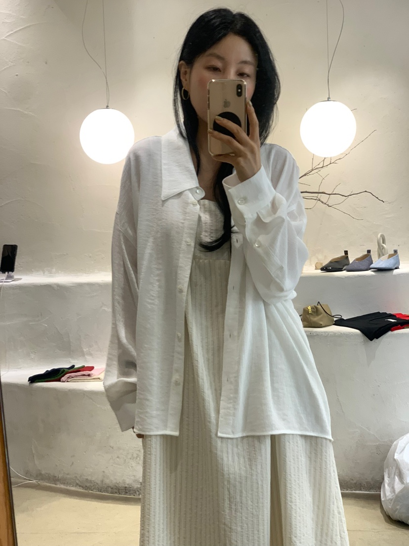 MILUI韓國直郵㊣東大門實拍女裝新款時尚熱賣25春夏襯衫蕾絲衫MILUI襯衫/蕾絲衫