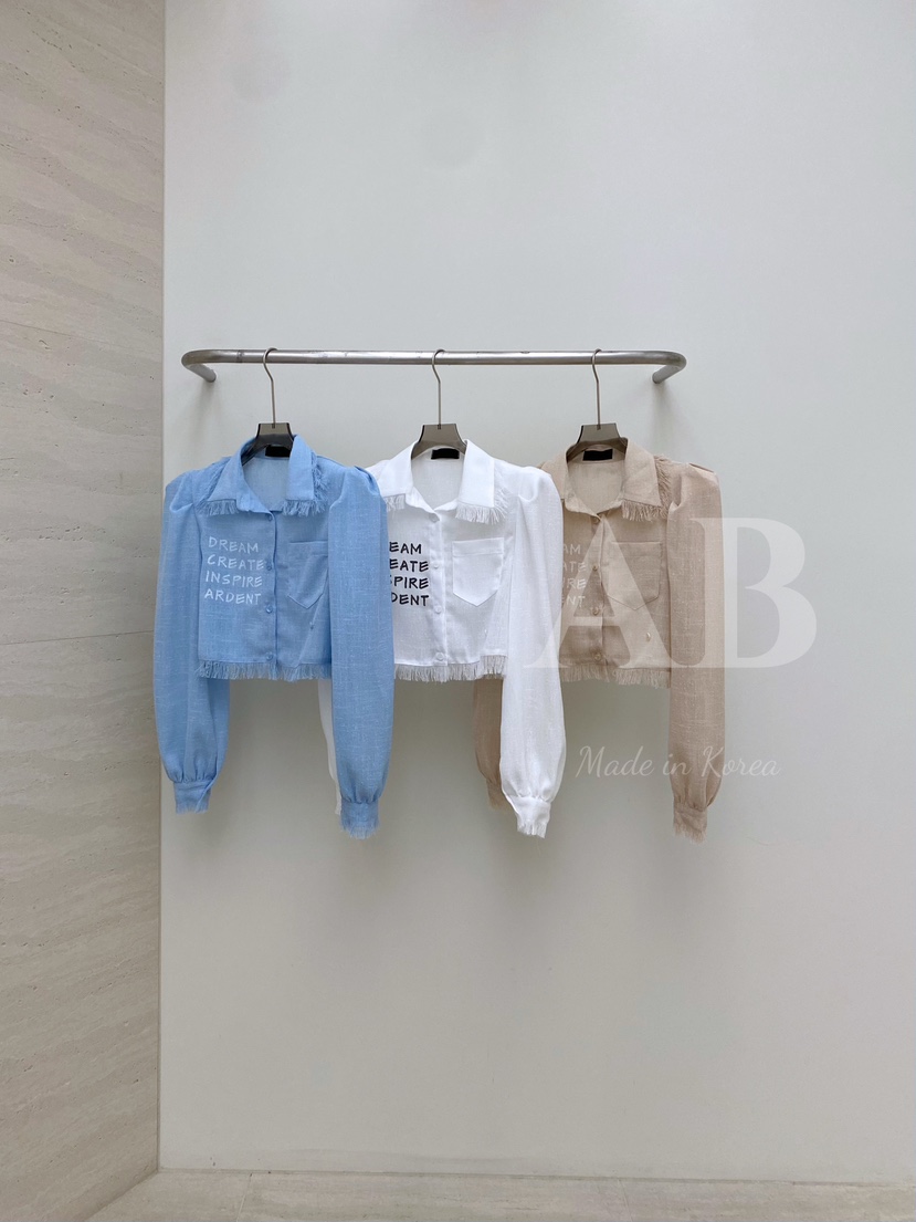 AB韓國㊣直郵東大門代購女裝新品25春夏休閑時尚襯衫蕾絲衫AB襯衫/蕾絲衫