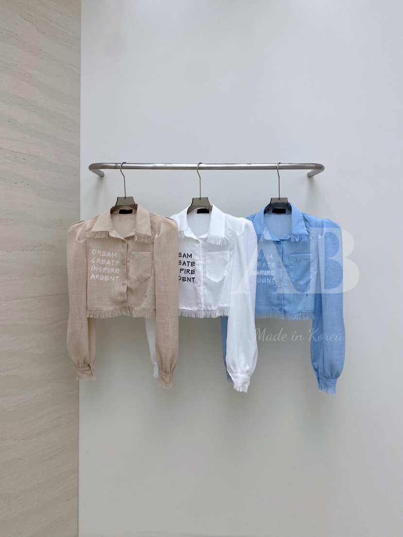 AB韓國㊣直郵東大門代購女裝新品25春夏休閑時尚襯衫蕾絲衫AB襯衫/蕾絲衫