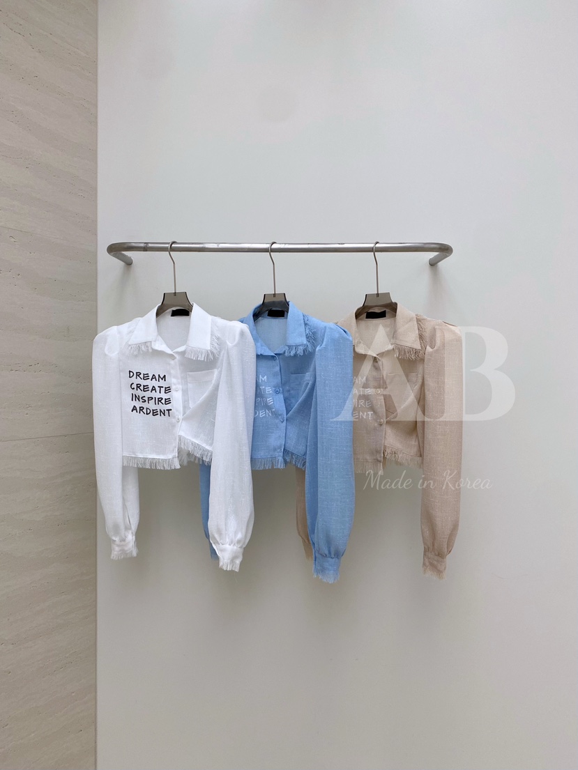 AB韓國㊣直郵東大門代購女裝新品25春夏休閑時尚襯衫蕾絲衫AB襯衫/蕾絲衫
