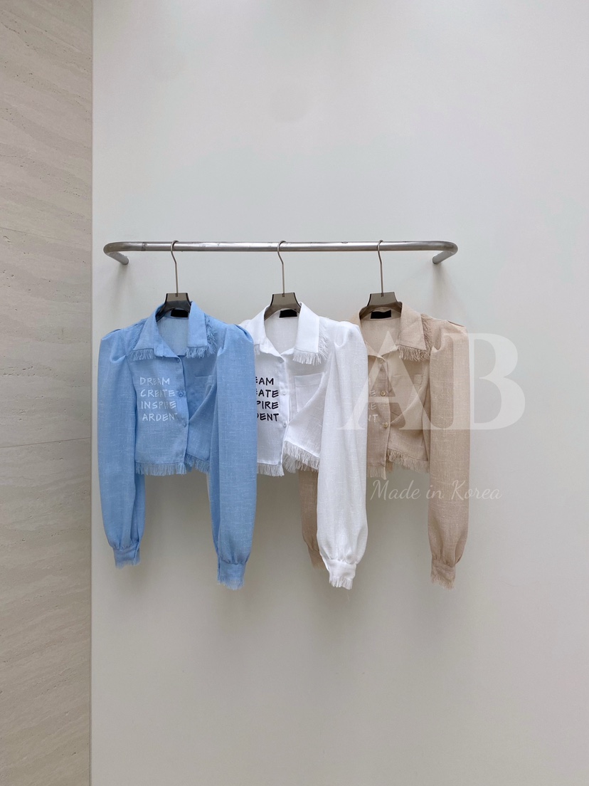 AB韓國㊣直郵東大門代購女裝新品25春夏休閑時尚襯衫蕾絲衫AB襯衫/蕾絲衫