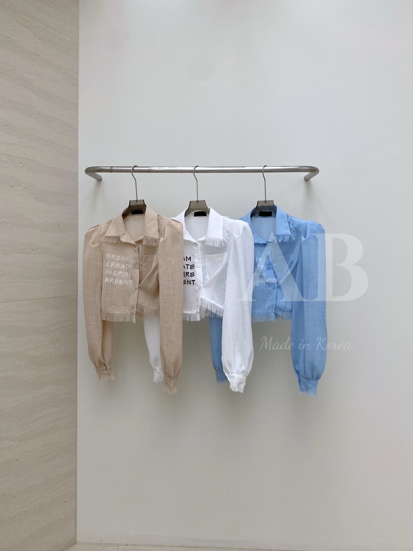 AB韓國㊣直郵東大門代購女裝新品25春夏休閑時尚襯衫蕾絲衫AB襯衫/蕾絲衫