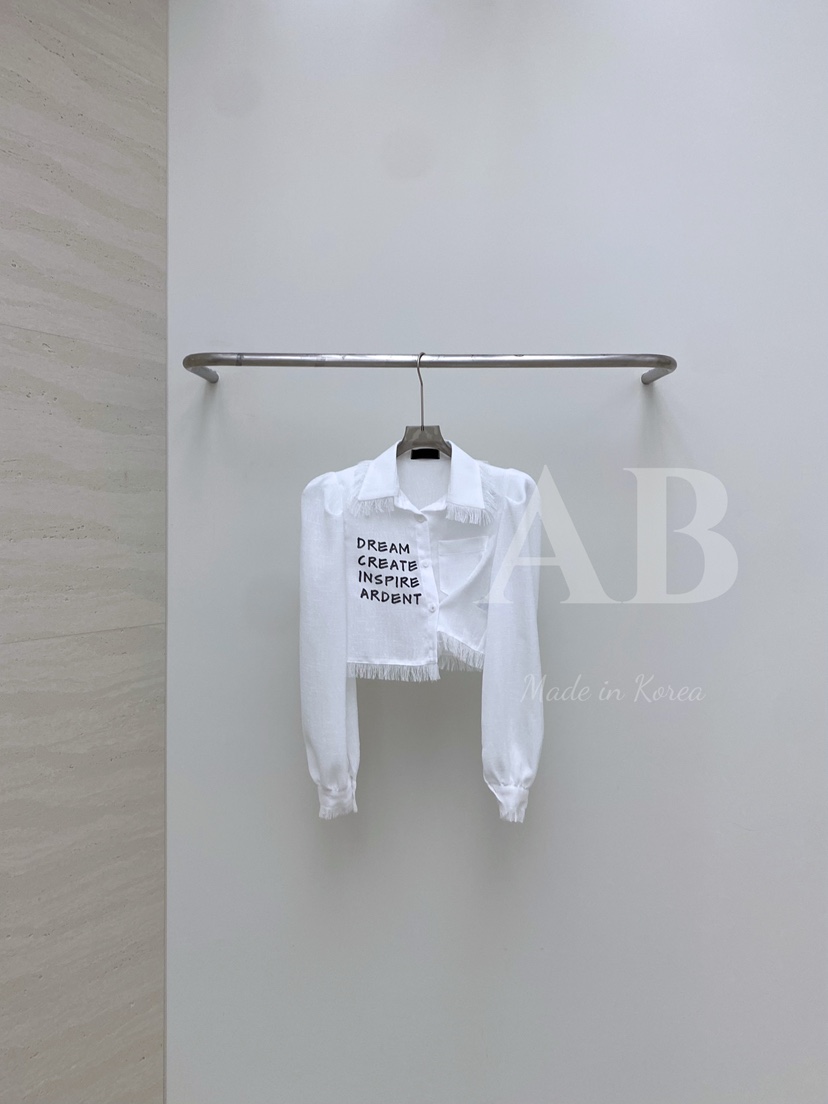 AB韓國㊣直郵東大門代購女裝新品25春夏休閑時尚襯衫蕾絲衫AB襯衫/蕾絲衫