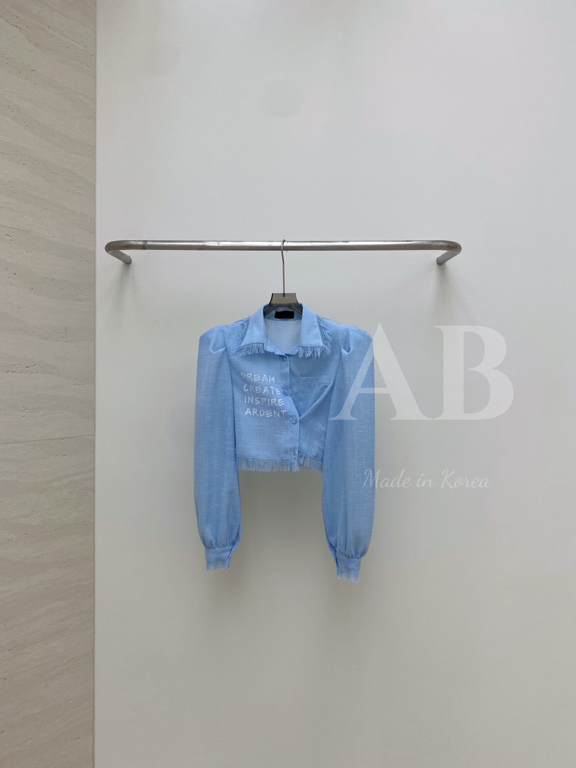 AB韓國㊣直郵東大門代購女裝新品25春夏休閑時尚襯衫蕾絲衫AB襯衫/蕾絲衫圖色2