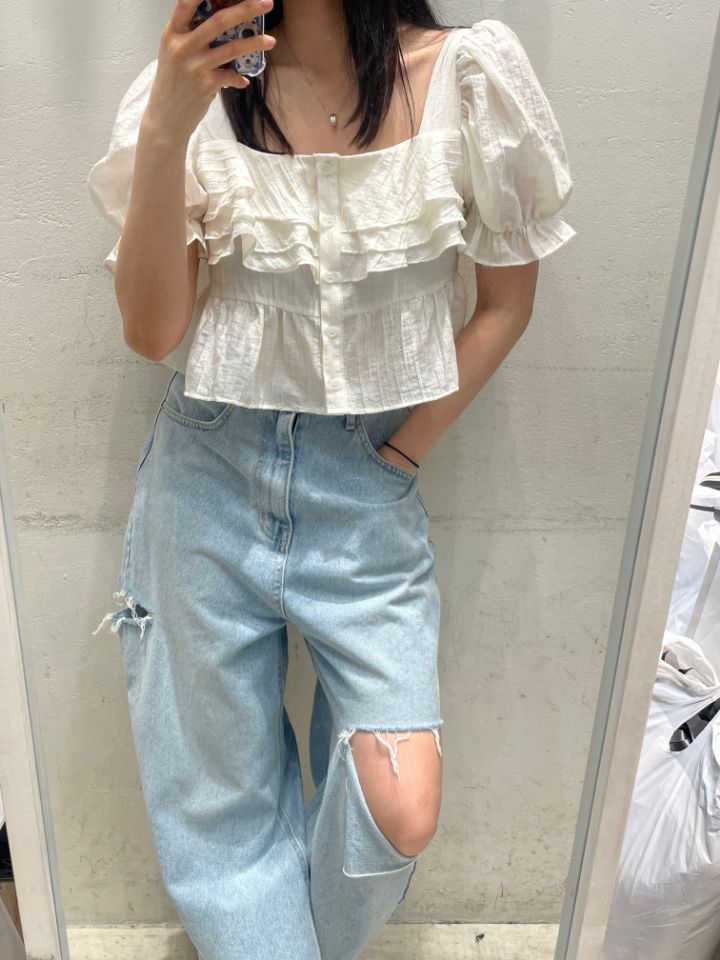 mars韓國㊣直郵東大門代購女裝新品推薦人氣休閑襯衫蕾絲衫mars襯衫/蕾絲衫