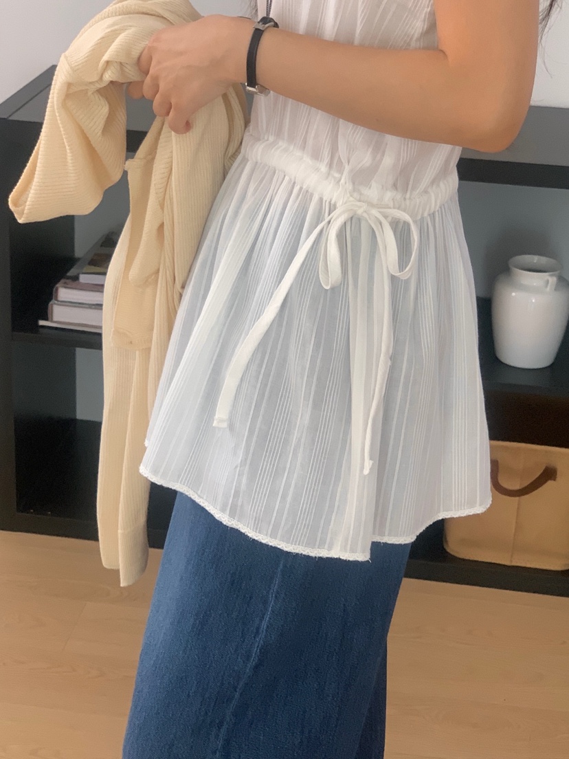 WOOD韓國直郵㊣女裝新款時尚人氣推薦休閑25春夏熱賣吊帶背心WOOD吊帶/背心